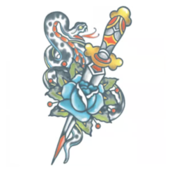 Vintage Tattoo - Snake & Dagger