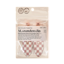Recycled Plastic XL Creaseless Clips - Terracotta Checker