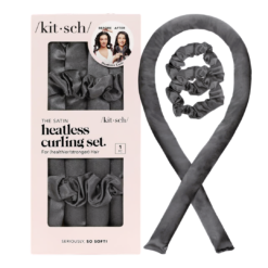 Heatless Hair Curler in Satin - Charcoal