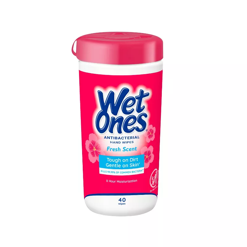 Antibacterial Hand Wipes Canister - Red