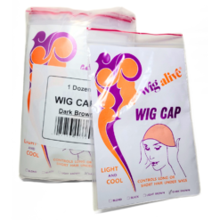 Wig Cap - Dark Brown, 1 Dozen